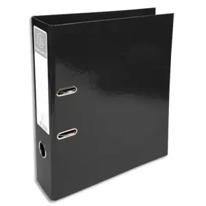 EXACOMPTA Classeur à levier IDERAMA en carton pelliculé. Dos 7 cm. Format A4+. Coloris Noir
