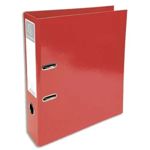 EXACOMPTA Classeur à levier IDERAMA en carton pelliculé. Dos 7 cm. Format A4+. Coloris Rouge