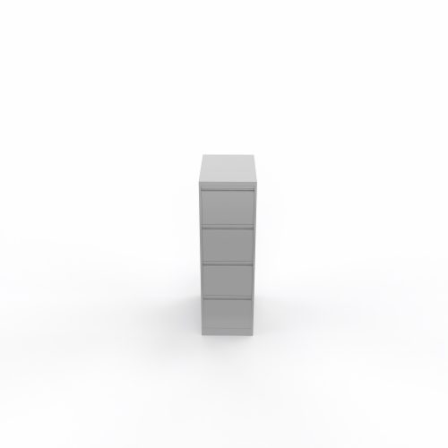 Classeur dossiers suspendus 4 tiroirs format A4 L 41,3 x P. 62,2 x H. 132,4 cm finition gris aluminium