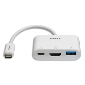 PNY Adaptat vidéo USB Type-C 3-en-1:HDMI,USB3,USB-C BLC A-TC-UA30HDTC-W01-RB