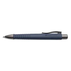 FABER CASTELL Stylo-bille POLY BALL, pointe XB, encre bleue, corps Bleu marine