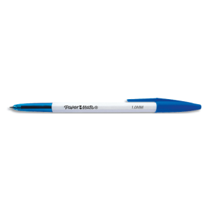 PAPERMATE Stylo bille 045 à capuchon pointe moyenne 0.7 mm. Encre Bleue