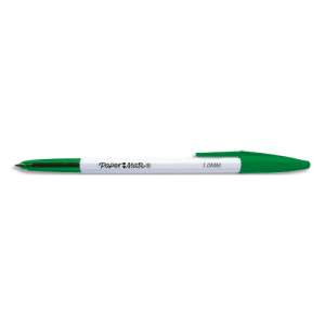 PAPERMATE Stylo bille 045 à capuchon pointe moyenne 0.7 mm. Encre Verte