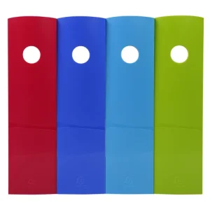 EXACOMPTA Lot de 4 portes-revues pour documents format A4+. Stable, grande capacité. Coloris assortis