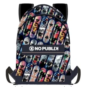 OXFORD Sac Borne Souple NO PUBLIK SKATE 1 compartiment 29x43x14 cm. Décor sérigraphié, coloris assortis.