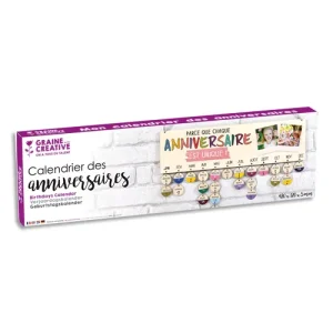 GRAINE CREATIVE Suspension Calendrier en bois à personnaliser pour se rappeler des anniversaires