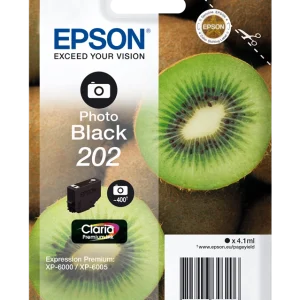 EPSON Cartouche Jet d'Encre Claria Premium Photo Black ''Kiwi''202 - C13T02F14010