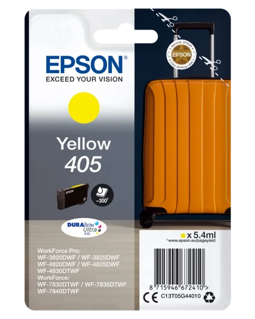 EPSON Cartouche Jet d'Encre DURABrite Ultra Jaune ''Valise'' 405 - C13T05G44010