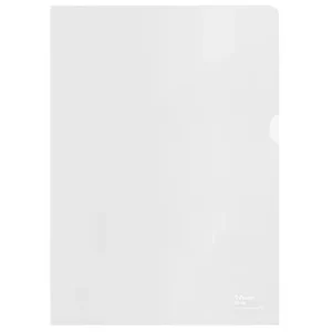 ESSELTE Boite de 100 pochettes perforées A4 en polypropylène recyclé 10/100eme. Coloris transparent