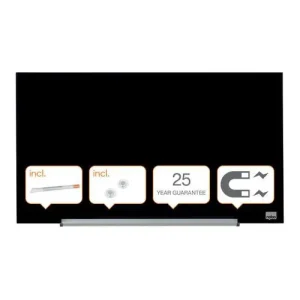 NOBO Tableau en verre - format 677 x 381 mm - noir - NOBO 1905179