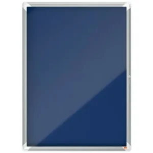 NOBO Vitrine d'affichage porte battante Premium Plus - feutre bleu - 8 x A4 - 1915327