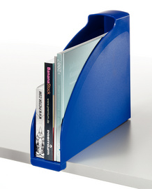 LEITZ Porte-revues Dual - Dim : H31,8 x P27,2 cm. Dos 7,3 cm. Finition brillante. Coloris Blanc/Menthe