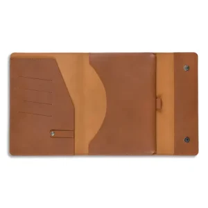 QUO VADIS Organiseur Rangers en cuir de buffle. Pour tablette 16,95 x 24cm ou carnet 15x21cm.Coloris havane