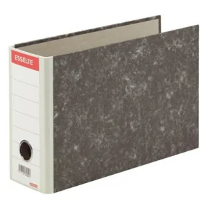 ESSELTE Classeur à levier en carton à l'italienne. Dos 8cm. Format A5. Coloris gris