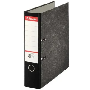 ESSELTE Classeur à levier en carton marbré. Dos 7,5cm. Format A4. Coloris noir