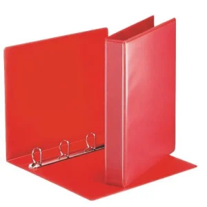 ESSELTE Classeur personnalisable ESSENTIAL 4 anneaux 30 mm en polypropylène. Format A4. Coloris Rouge