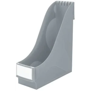 LEITZ Porte-revues PP avec large poignée. Dimensions (hxp) : 32 x 29 cm - Dos 9 cm. Coloris gris