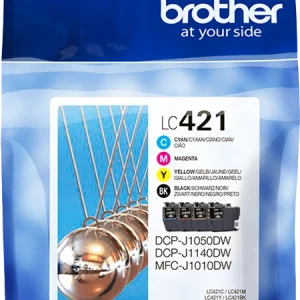 BROTHER Lot de 4 cartouches jet d'encre LC421VAL