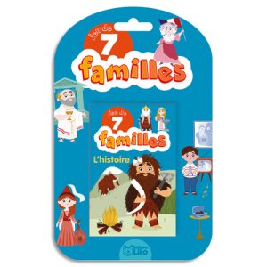 LITO DIFFUSION Jeu des 7 familles l'Histoire de France, préhistoire au 20e siècle. A partir de 5 ans