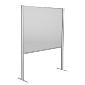 Cloison écran de protection plexiglass/alu h 110 x l 100 cm