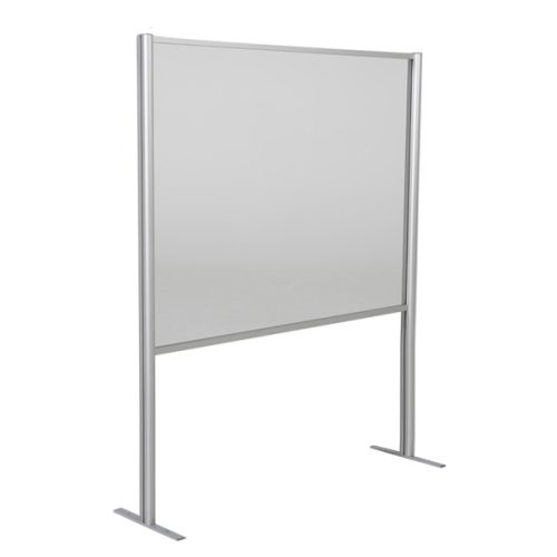 Cloison écran de protection plexiglass/alu h 110 x l 100 cm