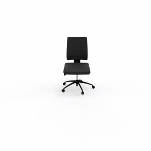 Siège Opus - mécanisme synchrone réglable en intensité avec profondeur d'assise réglable - assise et dossier tissu Bondaï  noir - piètement nylon noir - Roulettes pour sol dur