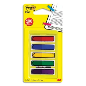 POST-IT Marque-pages POST-IT® rigides (3x22) couleurs vives