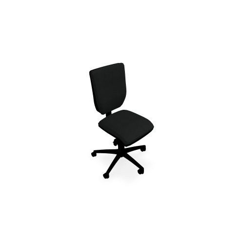Siège Alter - mécanisme synchrone sans accotoirs - assise standard et dossier tissu Bondaï noir - piètement nylon noir