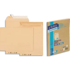 GPV Paquet de 25 pochettes kraft autoadhésif 90G format 229x324 C4