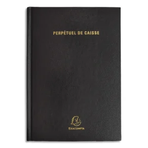 EXACOMPTA Agenda Perpétuel recettes/dépenses 1 jour par page - format 15 x 21 cm couverture Noire