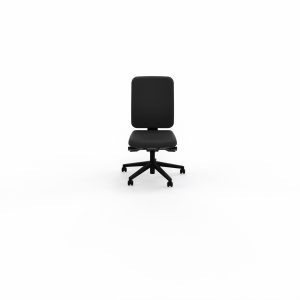 Siège Oscar haut dossier mécanisme ergonomique dossier coque noir tissu Bondaï  noir piétement nylon noir - roulettes sol dur