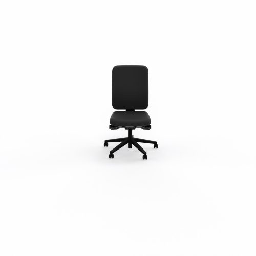 Siège Oscar haut dossier mécanisme ergonomique dossier coque noir tissu Bondaï  noir piétement nylon noir - roulettes sol dur