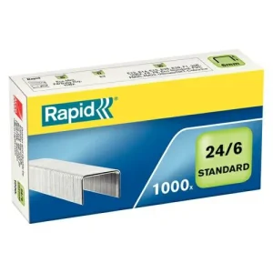 RAPID Agrafes N°24/6 galvanisées en Boîte de 1000