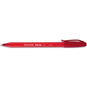 PAPERMATE Stylo bille à capuchon, pointe moyenne, corps triangulaire plastique couleur, encre ULV Rouge.