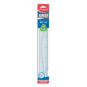 MAPED Geometric - Règle 30 cm - transparente