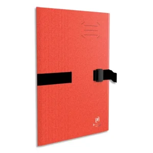 OXFORD Chemise à sangle BOSTON, fermeture Clip'n go, en carte souple 5/10e, 390g. Coloris rouge