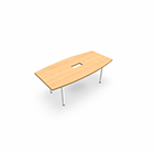 Table tonneau Eloise L. 200 cm x P. 100 mélamine épaisseur 38mm 4 pieds métal