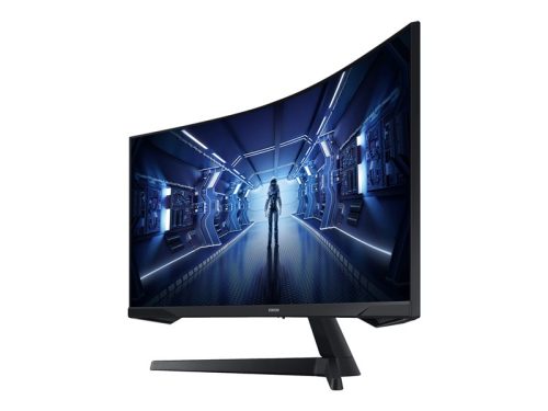 Samsung Odyssey G5 C34G55TWWR G55T Series écran LED incurvé 34" 3440 x 1440 UWQHD @ 165 Hz VA 250 cd/m² 2500:1 HDR10 1 ms HDMI, DisplayPort noir Poids Brut: 7,90 Kg