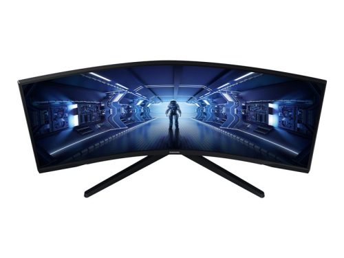 Samsung Odyssey G5 C34G55TWWR G55T Series écran LED incurvé 34" 3440 x 1440 UWQHD @ 165 Hz VA 250 cd/m² 2500:1 HDR10 1 ms HDMI, DisplayPort noir Poids Brut: 7,90 Kg
