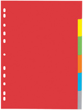 PAGNA Intercalaires en carton, A4, 6 touches, 6 couleurs