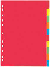 PAGNA Intercalaires en carton, A4, 10 touches, 5 couleurs