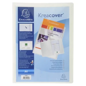 EXACOMPTA Chemise à 2 rabats personnalisable CARTOCOM de. En polypropylène. Coloris Blanc.