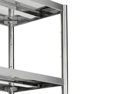 Etagère en inox PREMIUM - 1200x500mm - avec 4 étagères (RÉGLABLE)