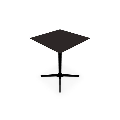 Table outdoor Lucie L. 60 cm x l. 60 cm x H. 73,5 cm métal lisse noir