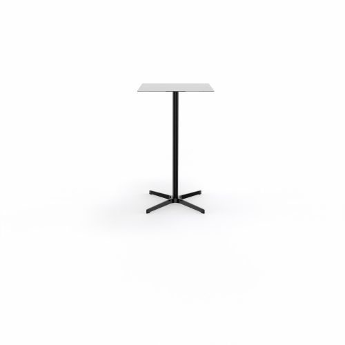 Table outdoor Lucie L. 60 cm x l. 60 cm x H. 105 cm métal lisse noir