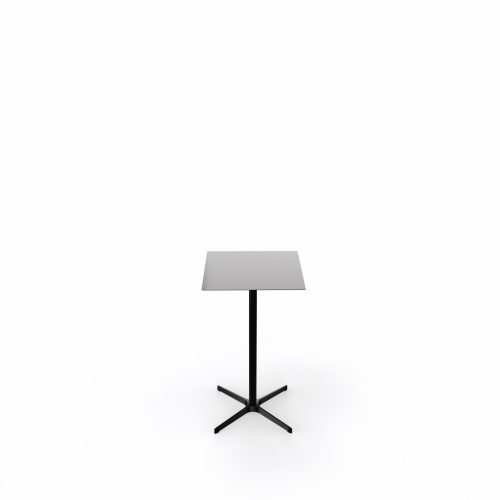 Table outdoor Lucie L. 60 cm x l. 60 cm x H. 105 cm métal lisse noir