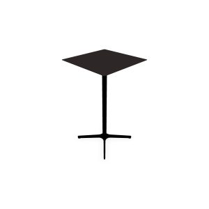 Table outdoor Lucie L. 60 cm x l. 60 cm x H. 105 cm métal lisse noir