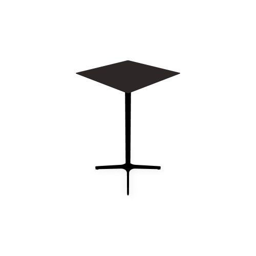 Table outdoor Lucie L. 60 cm x l. 60 cm x H. 105 cm métal lisse noir