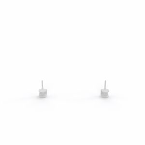Jeu de pinces de fixation Solange métal lisse blanc pour poste Individuel - fixation frontale panneau H. 40 cm