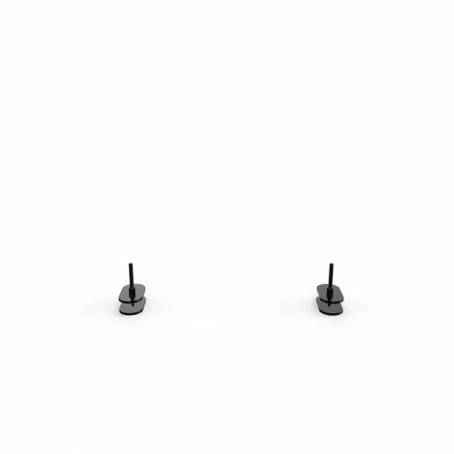 Jeu de pinces de fixation Solange métal lisse noir pour postes en vis-à-vis - panneau H. 40 cm fixation double
